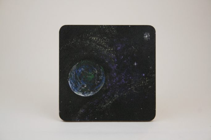 Catkin Tree Studio | Cup coaster - space themed